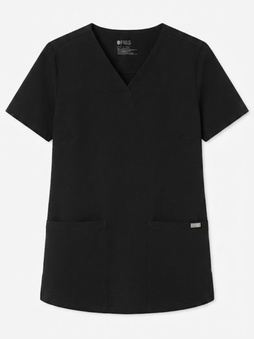 FIGS Classic Black Scrub Top